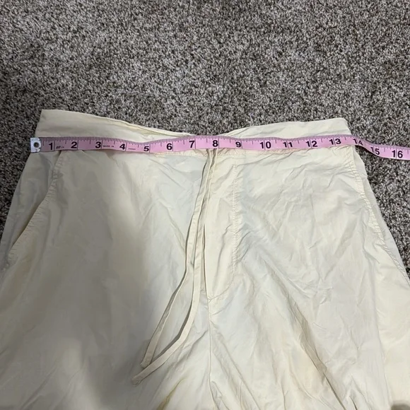 DONNI. Women's Nylon Cargo Pants Size S In Cream - Picture 6 of 13